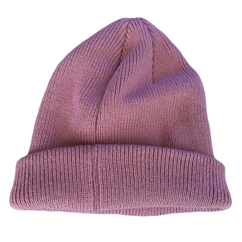 Adidas Hat Women’s Trefoil Logo Embroidered Blush Pink Beanie One Size - Picture 2 of 3